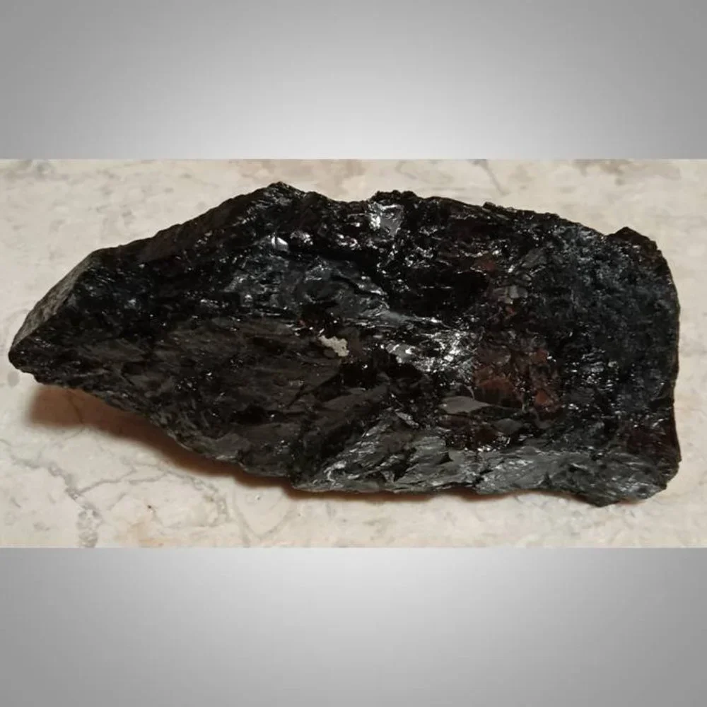 Black TOURMALINE stone chunk healing : protection chakra 07